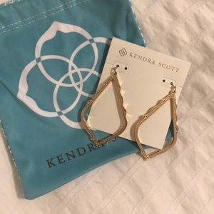 'Sophee' Textured Drop Earrings in Gold